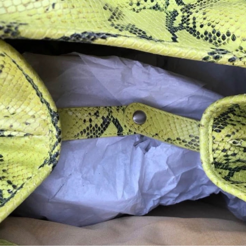 Cole Haan Yellow Snakeskin Hobo Bag - Picture 5 of 9